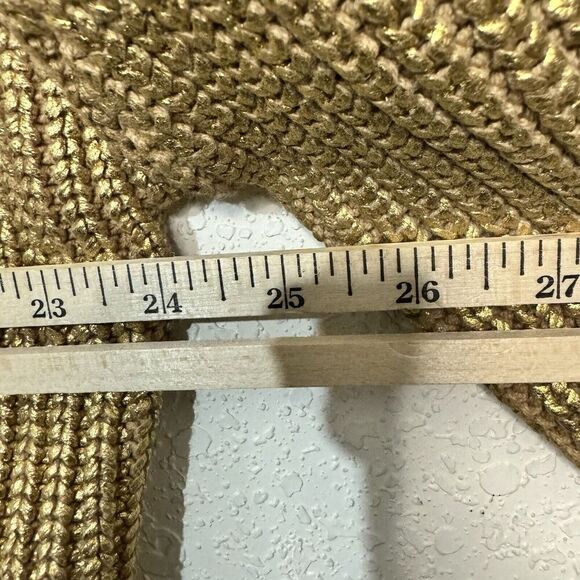 Kika Vargas X Target Metallic Back Tie Sweater Gold Metallic Knit Size XL - Picture 9 of 13